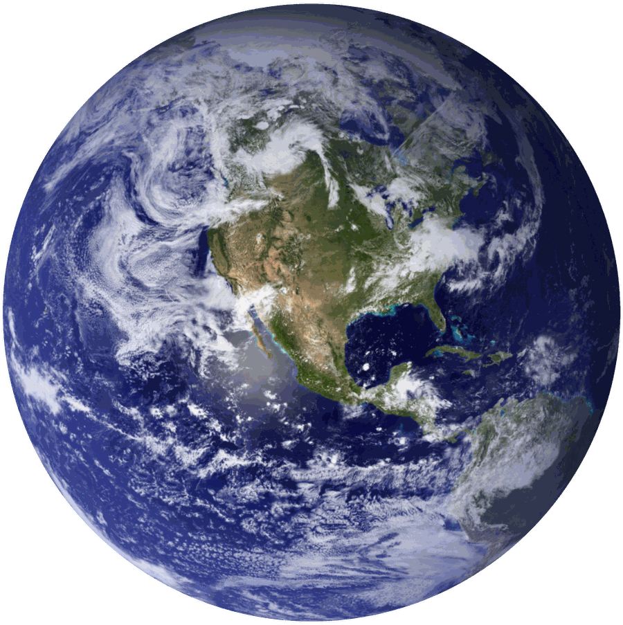 The Earth viewed from space, centred on North America, representing Psixty UK's first international search
